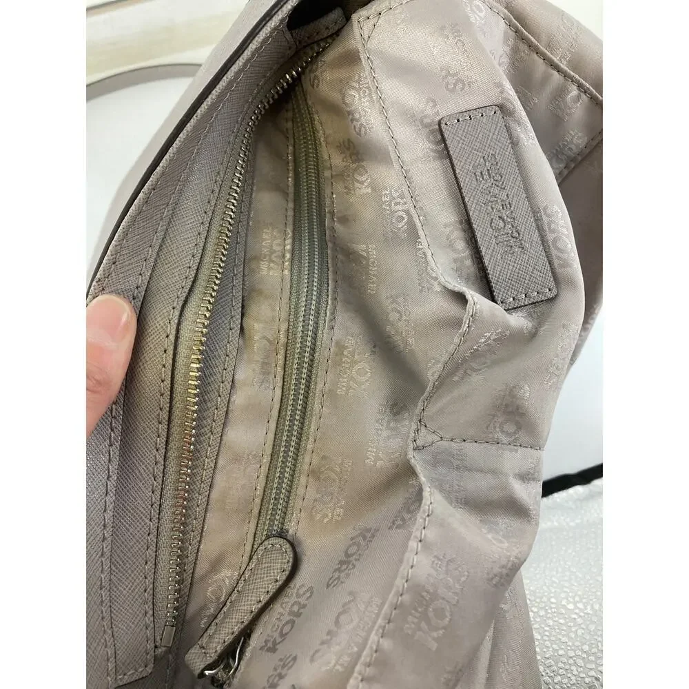 MICHAEL KORS, MEDIUM SIZE GRAY LEATHER CROSSOBODY BAG (ASIS)